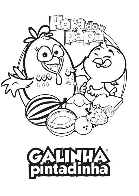 Galinha a bater as asas. Galinha Pintadinha Para Colorir