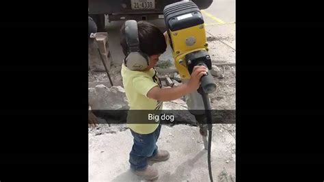 Youngest Construction Worker 3 Yrs Old Jack Hammer Marcelo Youtube