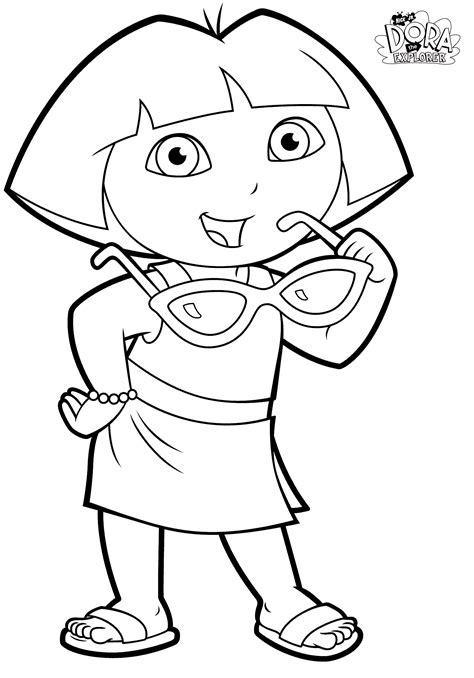 Dora Coloring Pages Backpack Diego Boots Swiper Print And Color