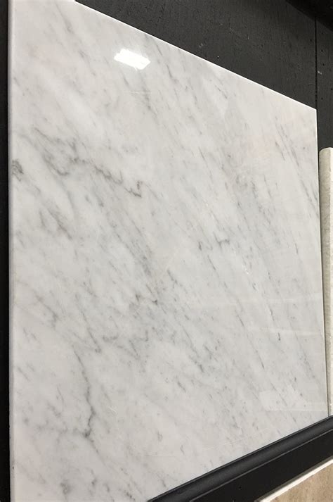 Carrara Marble Italian White Bianco Carrera 18x18 Marble Tile Polished