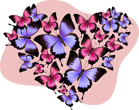 Butterflies In The Heart Wall Sticker Tenstickers
