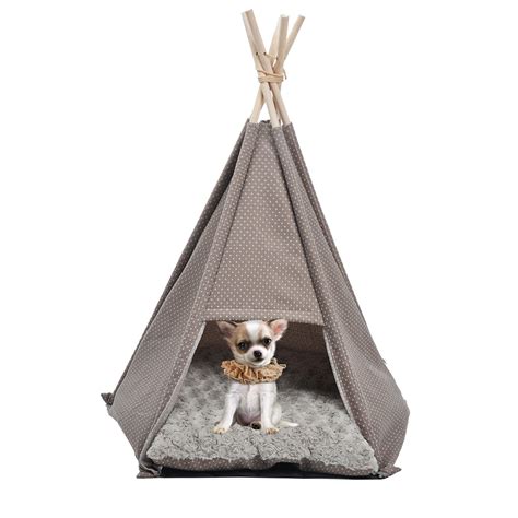 Karmas Product Pet Teepee Tent Dog And Cat Tent Bed Small Washable With