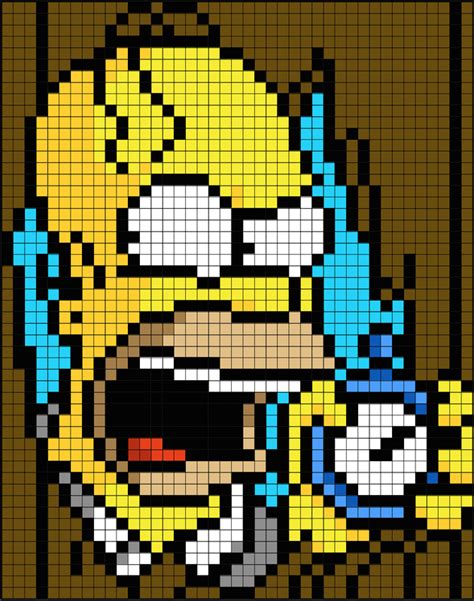 Pixel Art Homer Simpson 31 Idées Et Designs Pour Vous Inspirer En Images