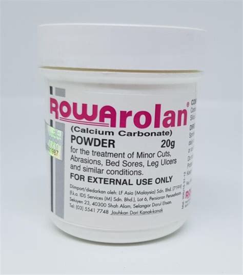 2x Rowarolan Powder 20g Minor Cuts Abrasions Bed Sores Leg Ulser Free