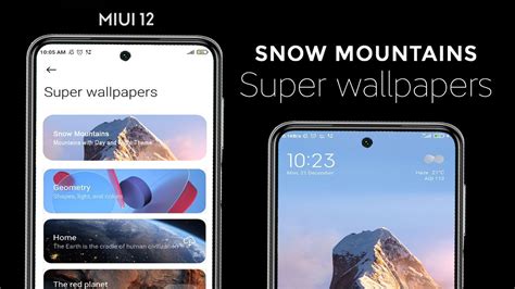 Miui 12 Day And Night Snow Mountains New Super Wallpaper For All Xiaomi