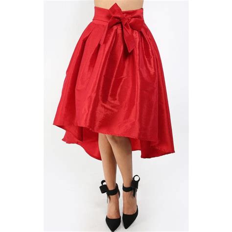 Sweet Bow High Low Taffeta Skirt 33 Liked On Polyvore Featuring