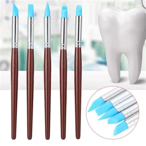5pcs Resin Porcelain Teeth Shaping Pen Dental Silicone Composite