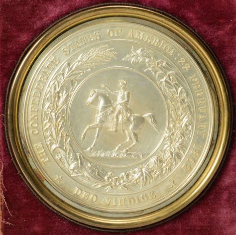Deo Vindice National Motto Of The Csa Seal Of The Confederate States