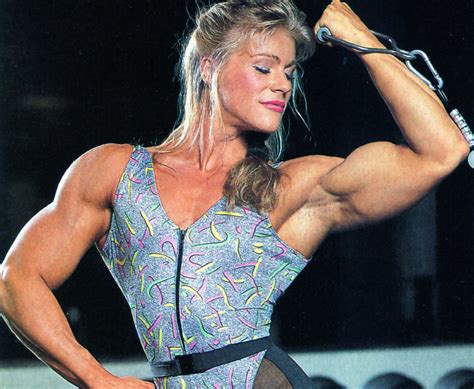 Anja Langer Body Building Women Retro Fitness Female Biceps