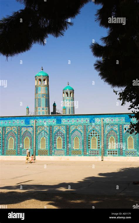 Afghanistan Mazar I Sharif Shrine Of Hazrat Ali Stock Photo Alamy