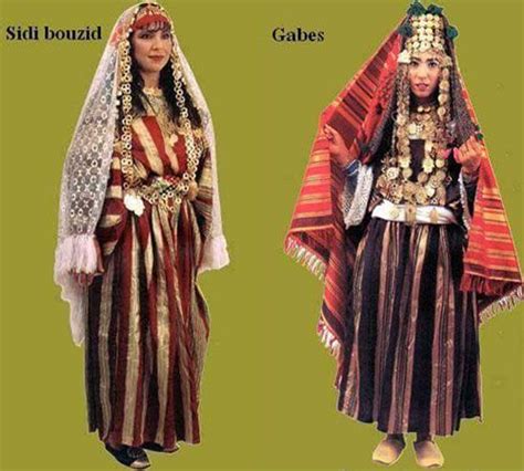 Traditional Female Costumes From Different Regions Of Tunisia Photos