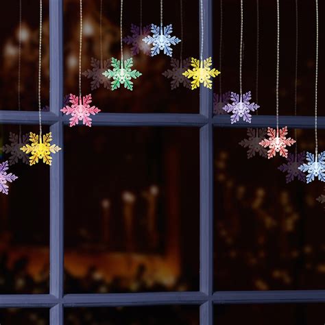 Colour Change Snowflake Fairy Lights
