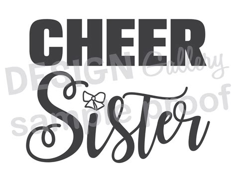 Cheer Sister DIY Instant Download JPG image & SVG cut