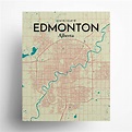 Edmonton City Map, Art Print, Wall Decor - OurPoster.com