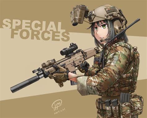 Anime Military Military Girl Anime Arms Cgi Indian Army Special
