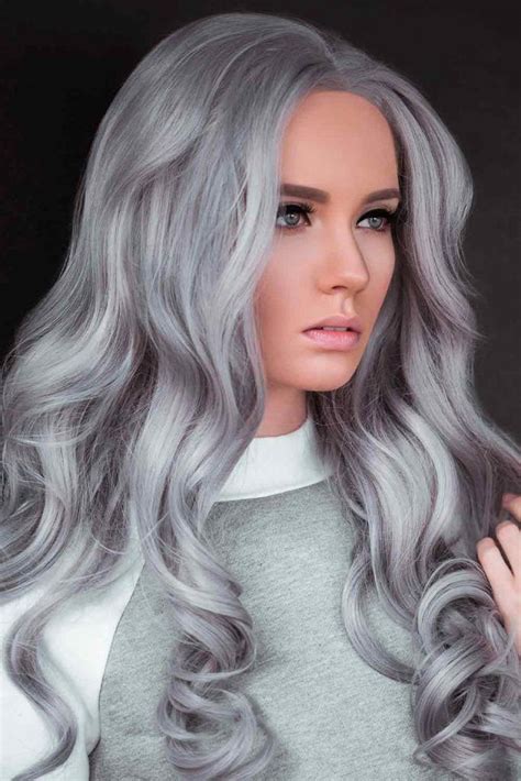 25 Trendy Grey Silver Hair Colour Ideas For 2021 Long Platinum Silver