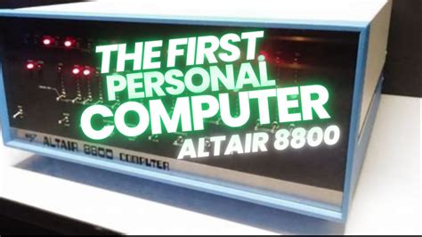 The First Personal Computer Altair 8800 Youtube