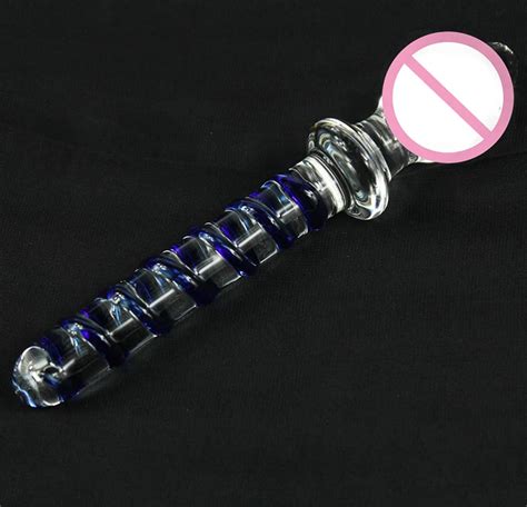 Double Ended Stimulator Glass Dildos Crystal Female Headed Anal Butt