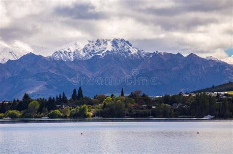 Lake Wanaka Snow Mountain View New Zealand Stock Photo Image Of