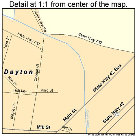 Dayton Virginia Street Map 5121648
