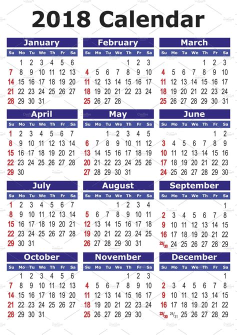 Calendar 2018 Uk 16 Free Printable Pdf Templates Calendar 2018 2018