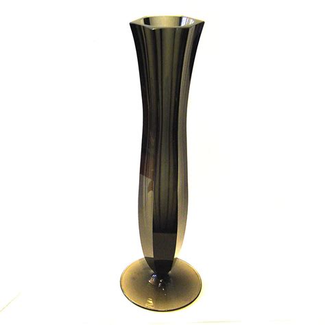 Art Deco Glass Vase Ludwig Moser Karlsbad Anthracite 30s Vintage From Jahrhundertwende On Ruby Lane