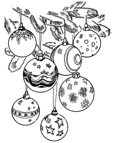 Free Christmas Ornaments Coloring Pages Printable
