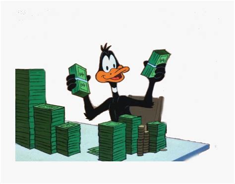 Daffy Duck With Money Transparent Cartoon Free Cliparts