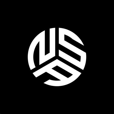 Nsa Letter Logo Design On Black Background Nsa Creative Initials