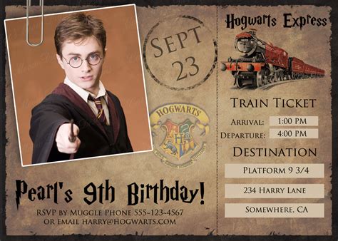 Check spelling or type a new query. Poudlard Harry Potter imprimable carte postale Invitation