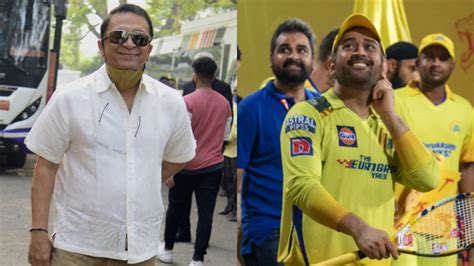 Sunil Gavaskar Gets Autograph From Ms Dhoni After Joining Csks Lap Of