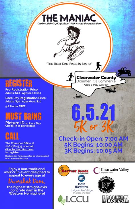 The Maniac Dam Race Clearwater County Chamber Of Commerce Orofino