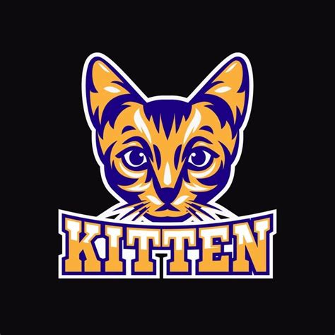 Mascot Logo With With Kitten Kitten Cat Logo Design Mascot
