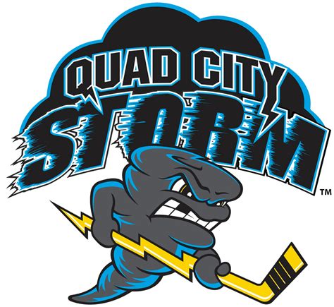 Quad City Storm Primary Logo Southern Pro Hockey League