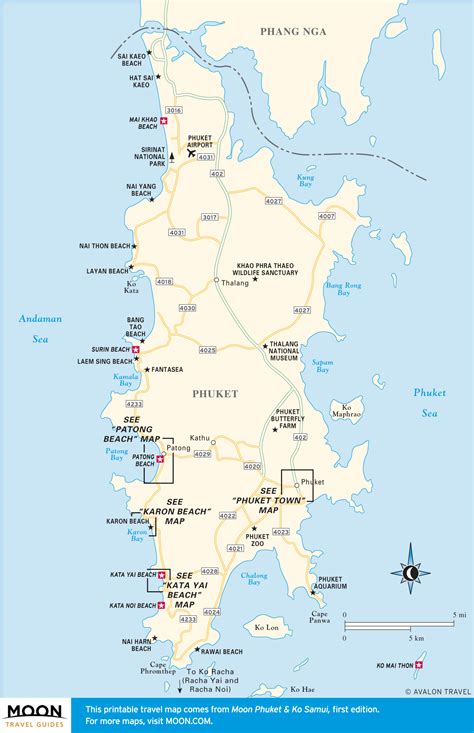 The map providing you the accurate geographic location,places, roads, highways, airports, hotels and tourist attraction around phuket. Thailand | Avalon Travel