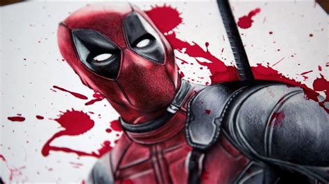 Now we will draw in deadpool's face. Deadpool Speed Drawing | Doovi