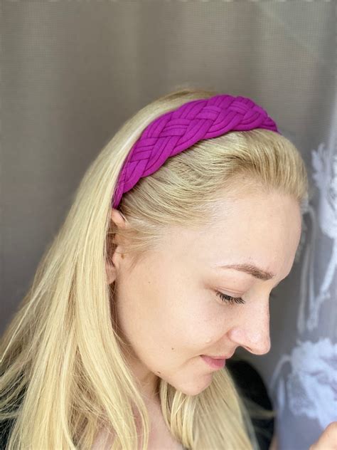 purple woven headband adult headband for women etsy