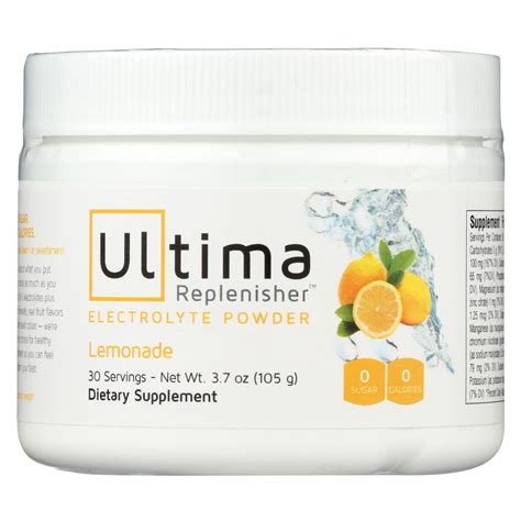 Ultima Replenisher Electrolyte Powder Lemonade Ca 37 Oz 37