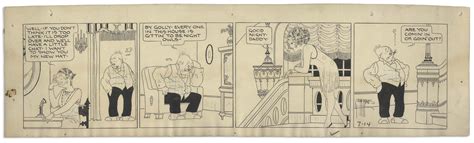 lot detail bringing up father comic strip hand drawn by george mcmanus