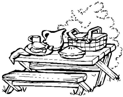 Picnic Coloring Pages