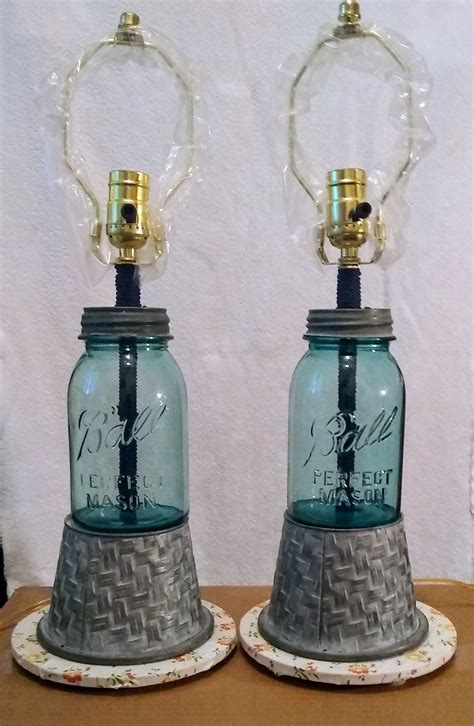 Here Is A Set Of Vintage Ball Mason Jar Lamps Just Finished Today Ball