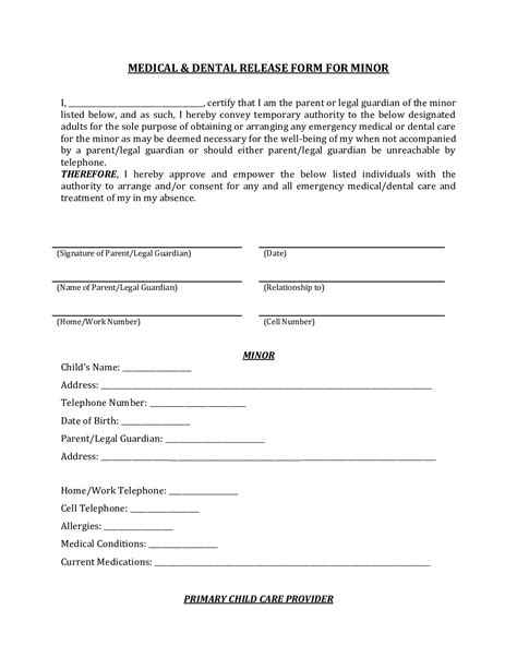 Medical Consent Form Template Templates Free Printable Vrogue