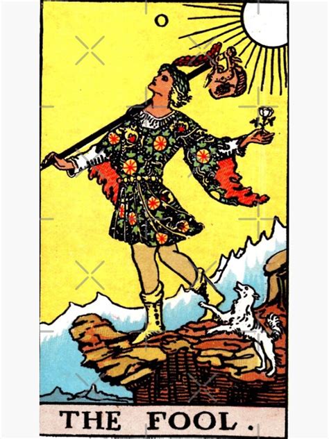 The Fool Tarot Card Sticker For Sale By Sissydraws Redbubble