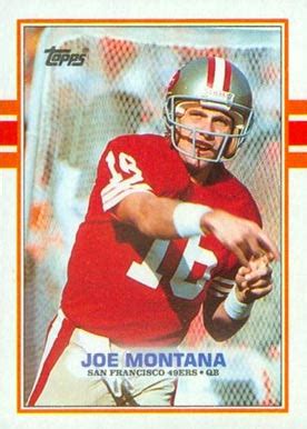 More importantly, card value has meaning, because it's determined by a pretty hefty market in ebay. 1989 Topps Joe Montana #12 Football Card Value Price Guide