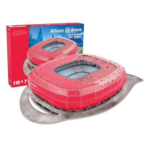 The munich allianz arena is the soccer temple in the northern part of the city and the home of the fc bayern münchen soccer team. Bayern München Allianz Arena Stadion 3D Puzzel - Football ...