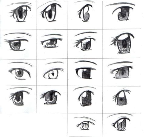 Красивые аниме глаза карандашом Формы глаз в стиле аниме Мир фактов