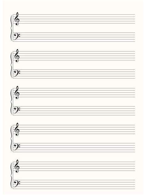 Blank Piano Sheet Music Printable Free Printable Templates