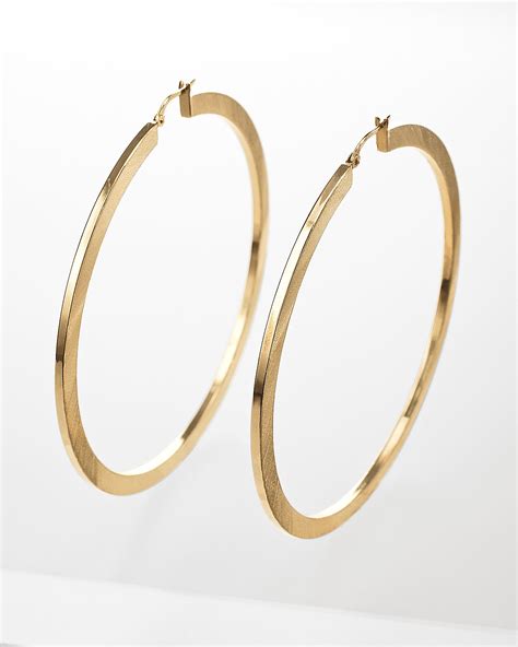 Extra Large Gold Textured Hoop Earrings 65 Mm Bloomingdales