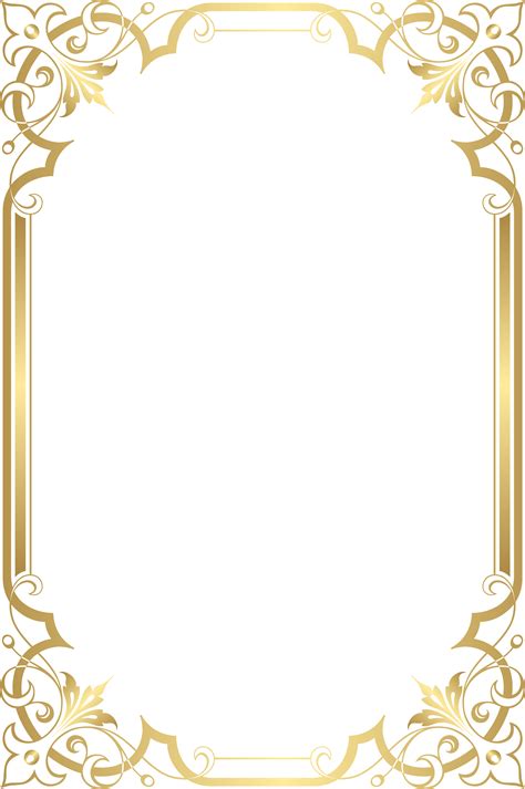 Frame Border Clip Art Png Gold Image 5f6