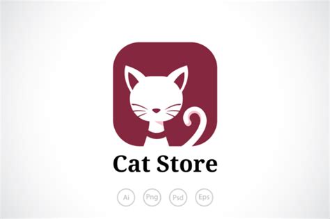 Elegant Cat Logo Template | Cat logo, Logo templates, Cat store